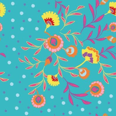 soat creation pattern psychedelic folk flowers and dots