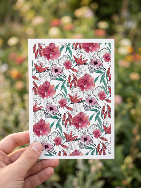 Carte Postale Fine Art – Éclat Tropical – Collection Fleurs Tropicales